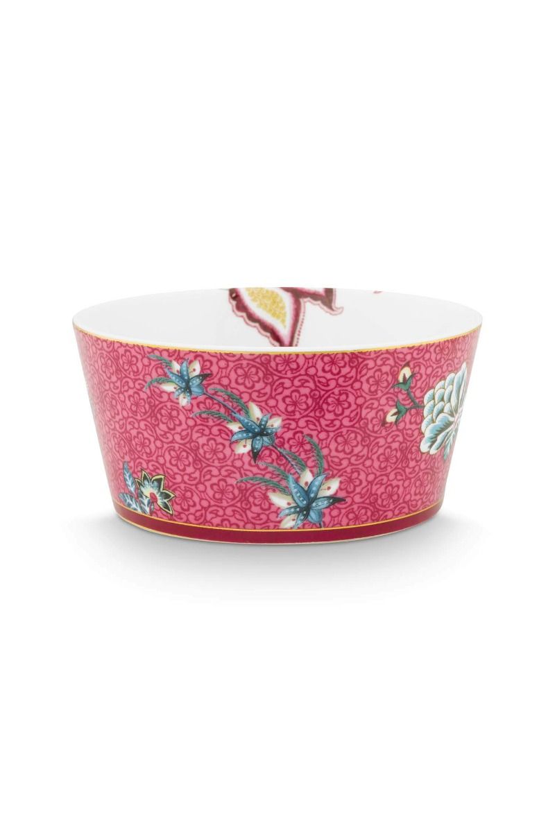 Oriental Flower Festival Set/4 Bowls Dark Pink 12cm