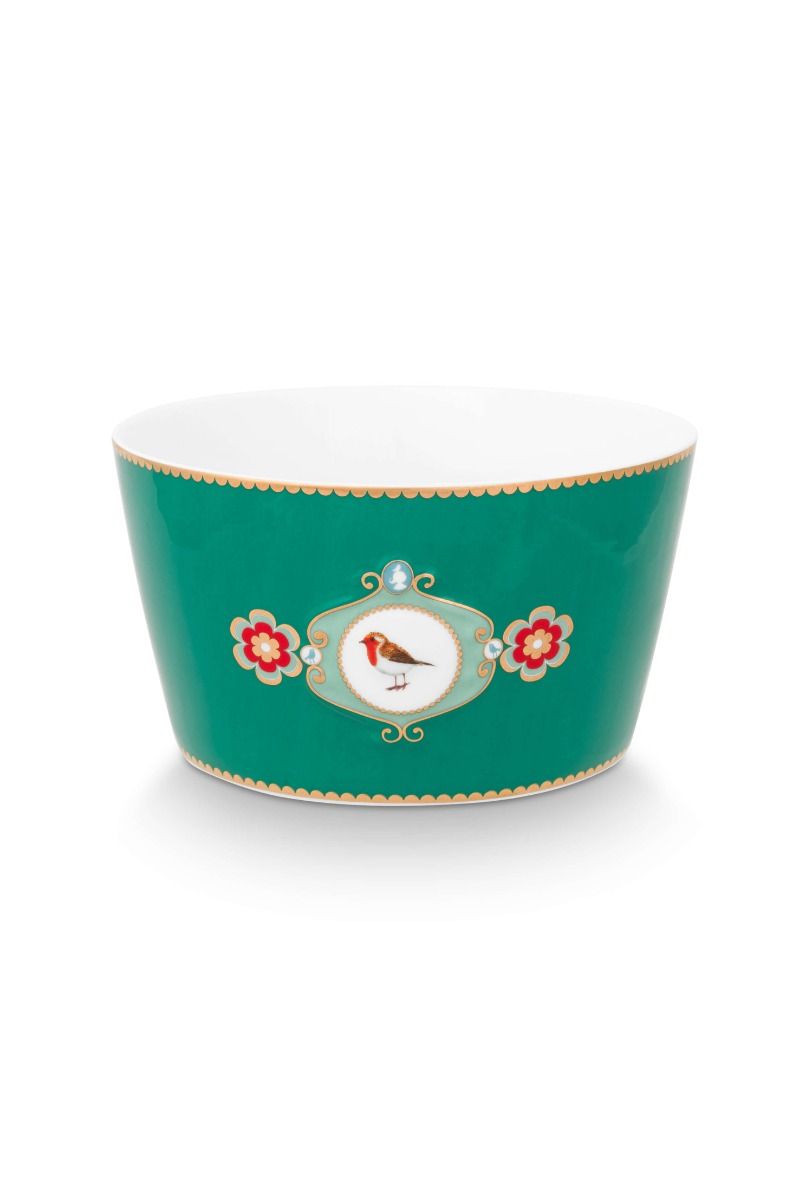 Love Birds Bowl Green 15cm