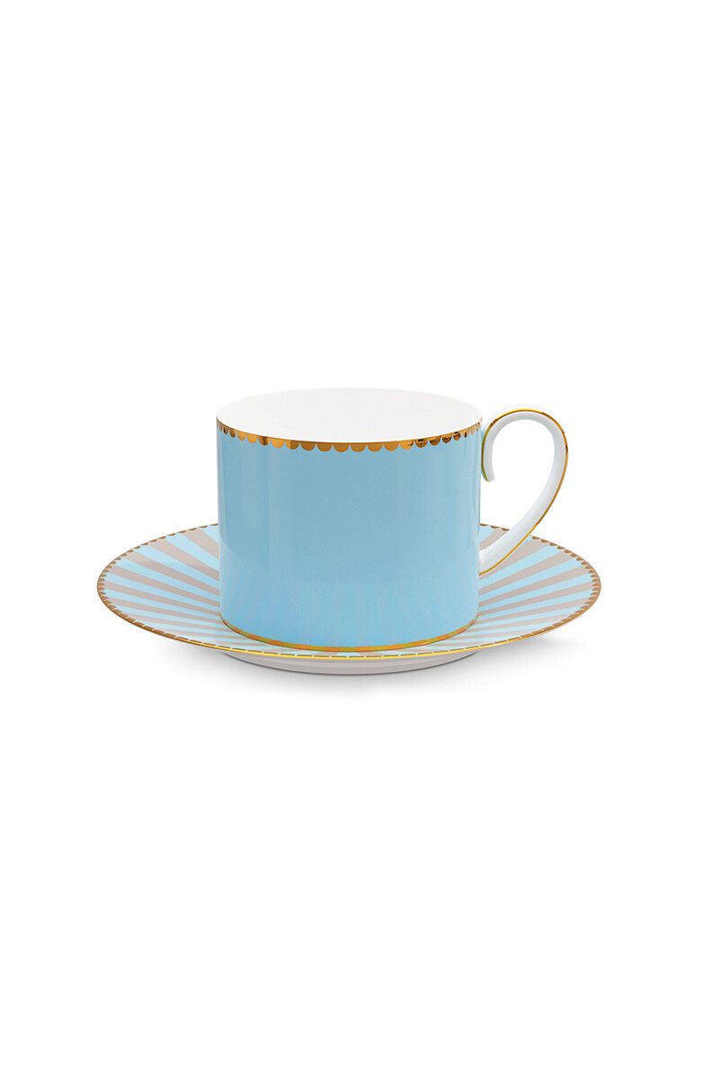 Love Birds Espresso Cup & Saucer Blue