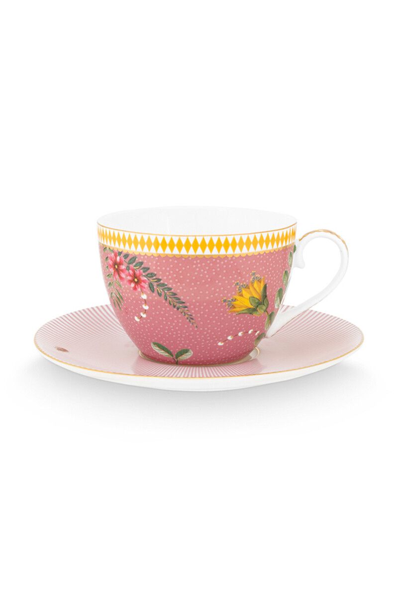 La Majorelle Cappuccino Kop & Schotel Roze