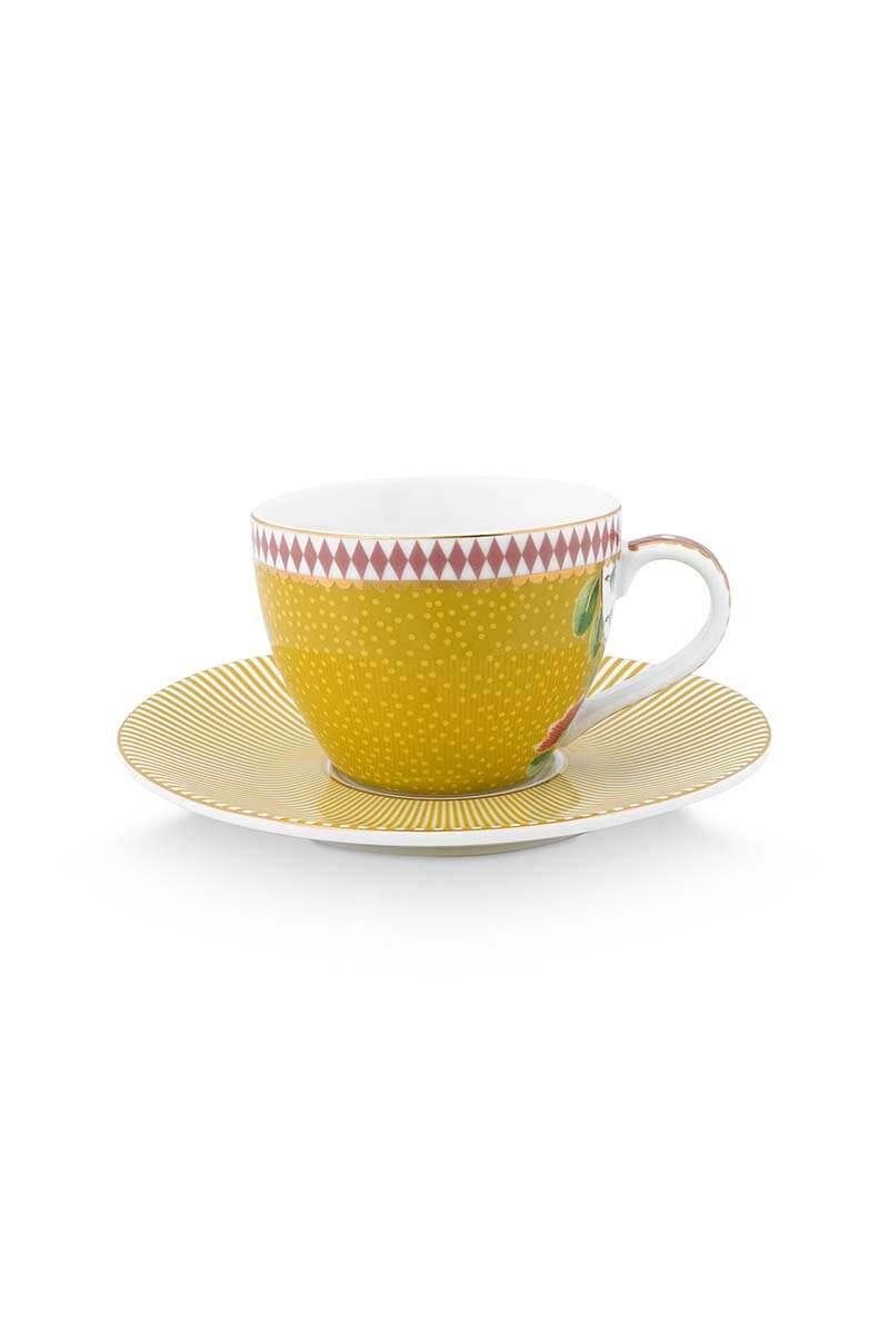 La Majorelle Set/2 Espresso Cups & Saucers Yellow