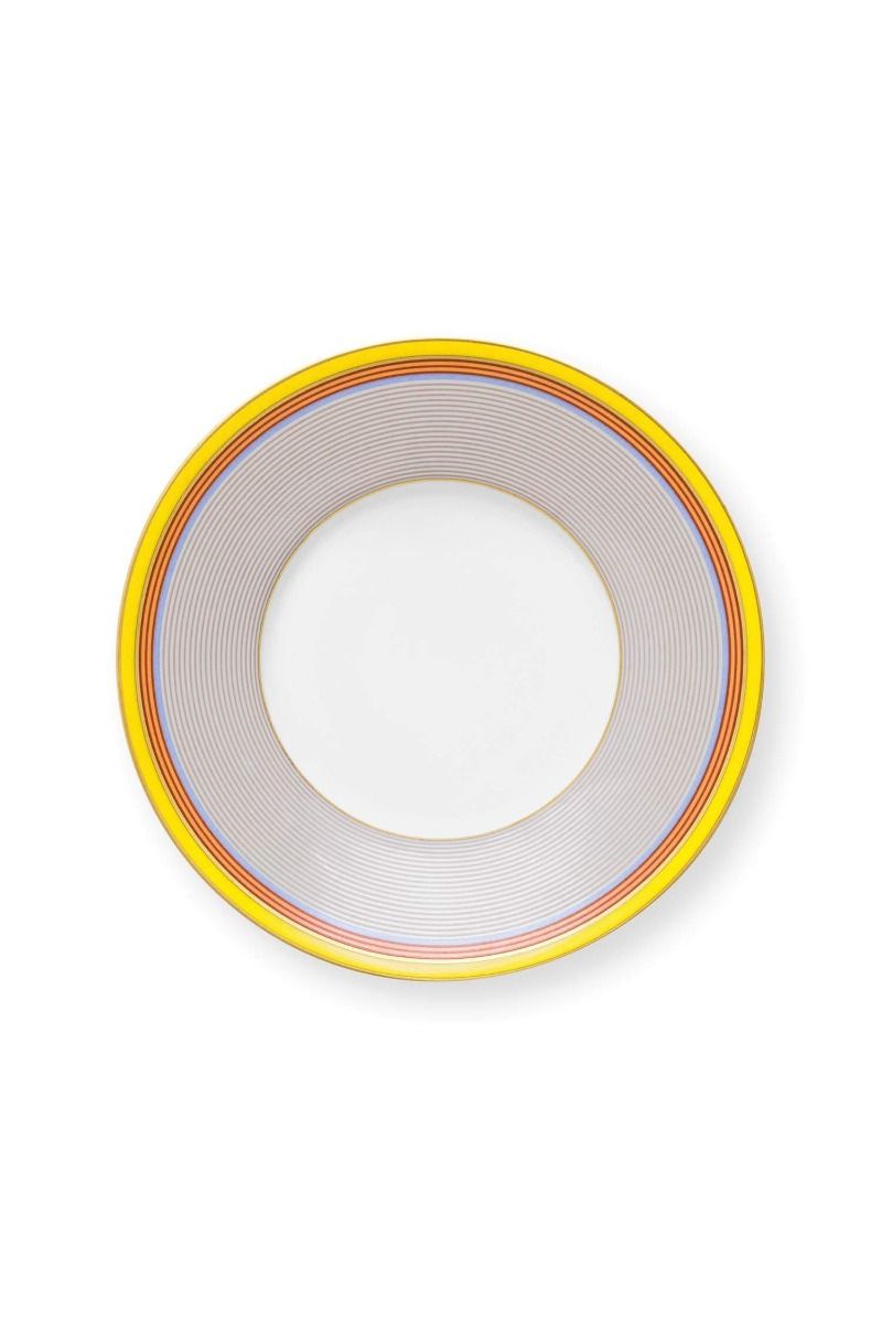 Pip Chique Stripes Cappuccino Cup & Saucer Yellow