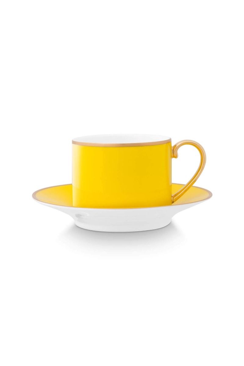 Pip Chique Tasse et Soucoupe à Cappuccino Jaune