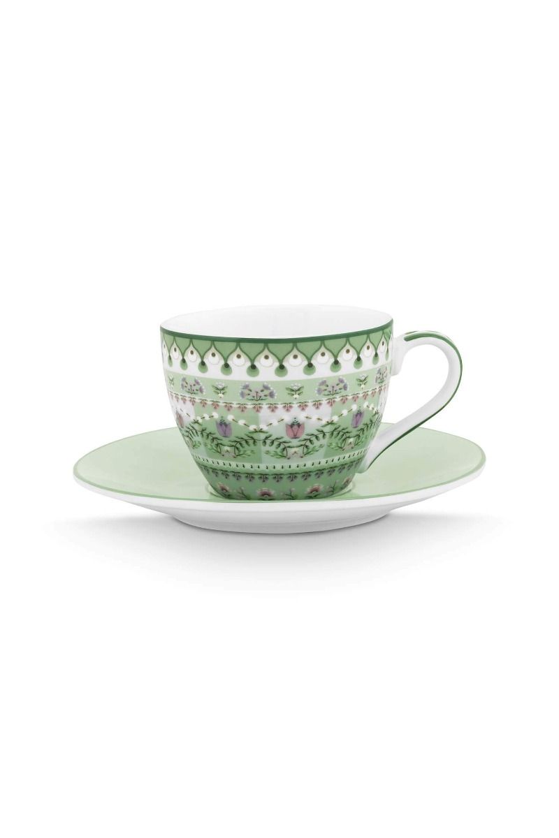 Tasse et Soucoupe à Expresso Lily&Lotus Moon Delight Vert Clair
