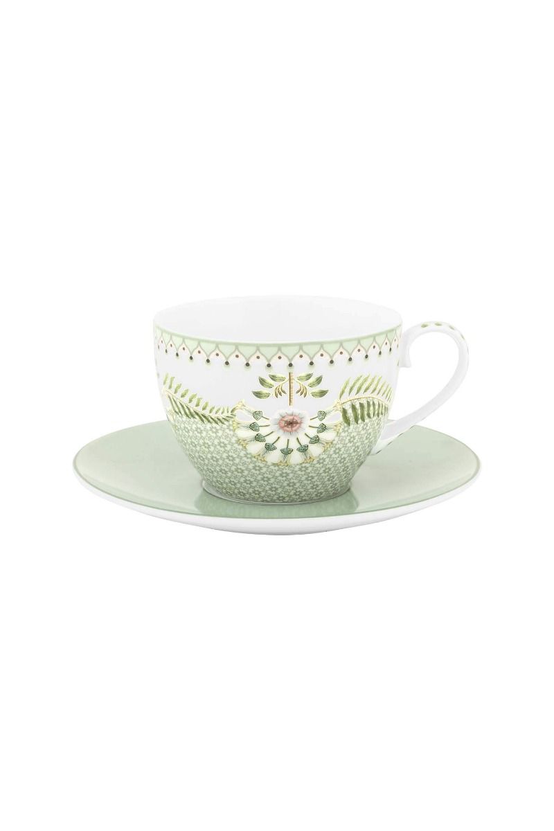 Tasse & Untertasse Lily&Lotus Fliesen Hellgrün