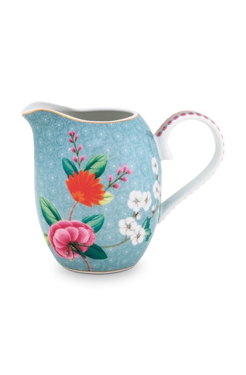 Blushing Birds Jug small blue