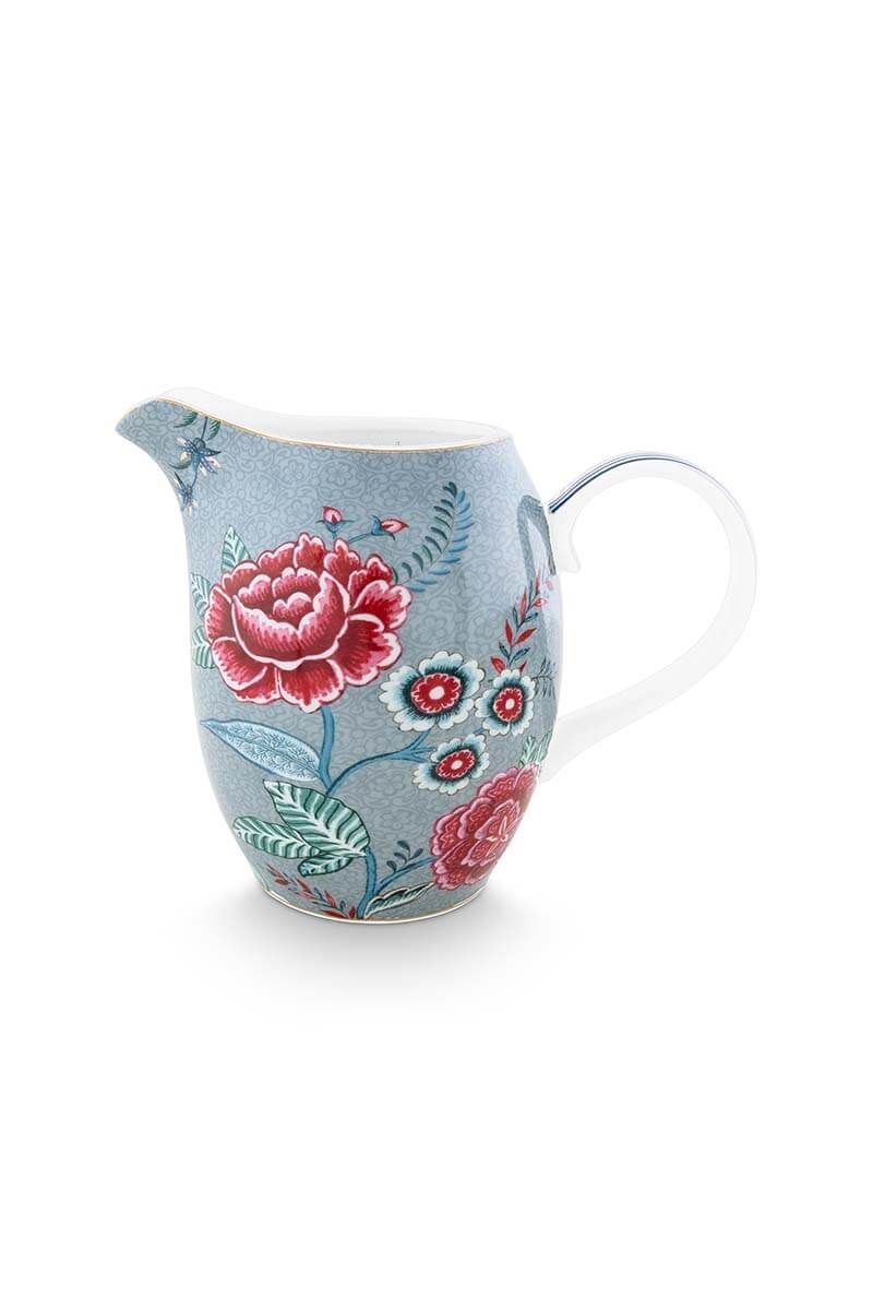 Flower Festival Jug Large Blue