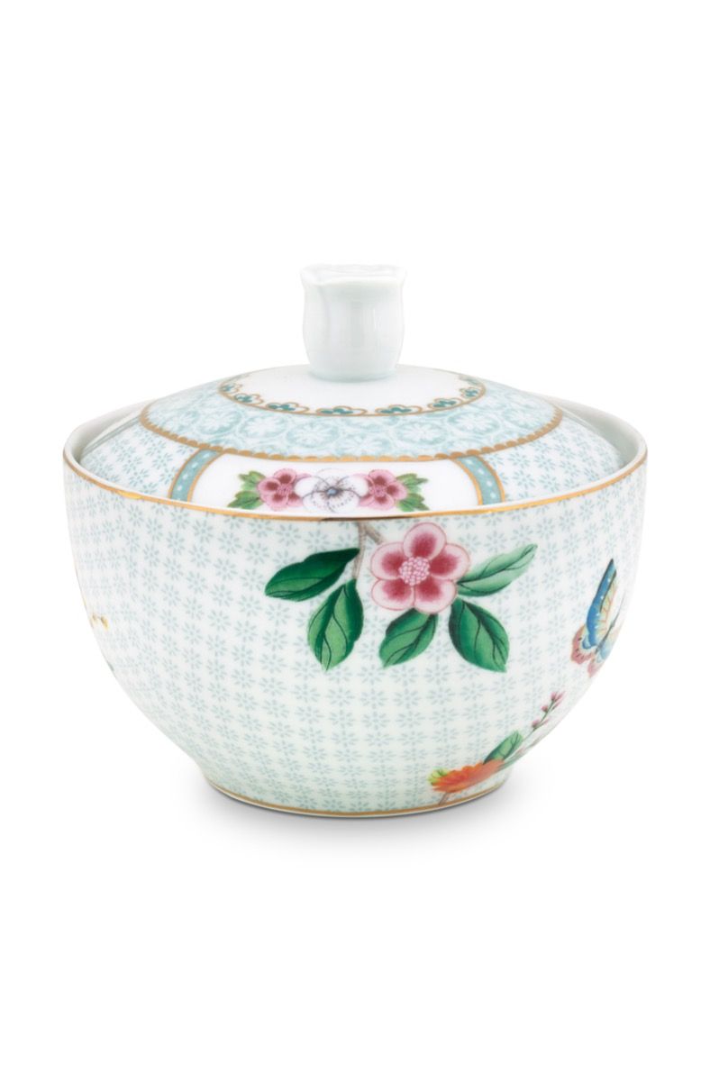 Blushing Birds Sugar Bowl white