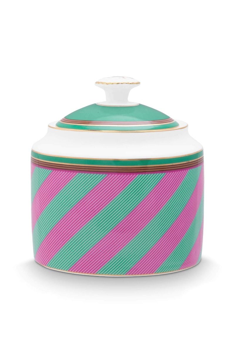 Pip Chique Stripes Suikerpot Roze/Groen