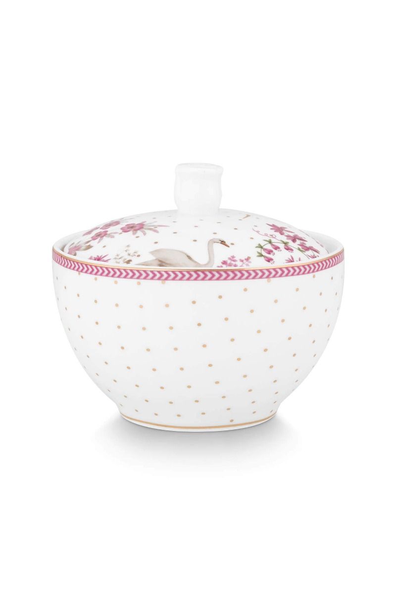 Zuckerdose Jolie Punkte Gold Rosa