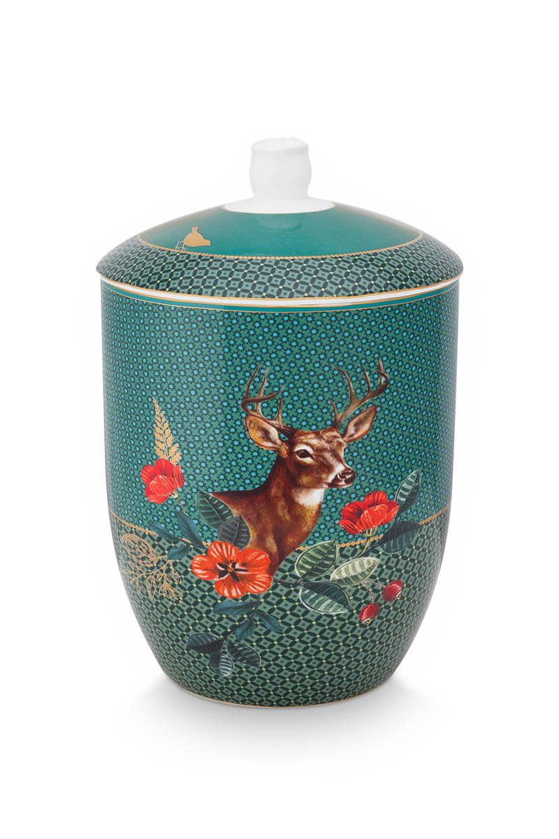 Winter Wonderland Storage Jar Green