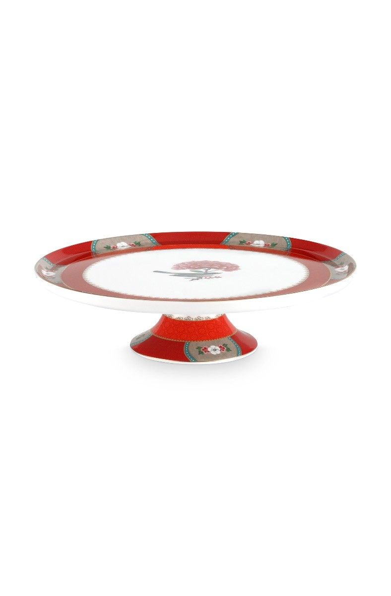 Blushing Birds Cake Tray Small Red