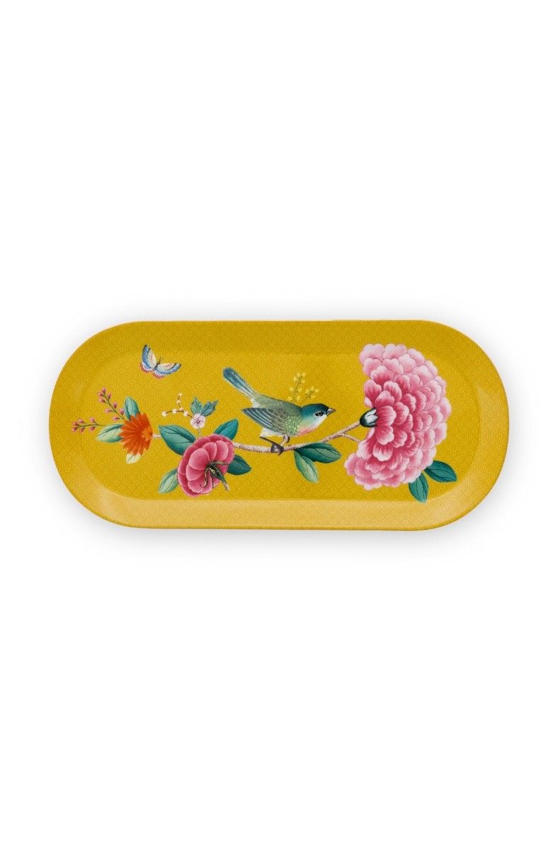 Blushing Birds Tortenteller Rechteckig Gelb 34 cm