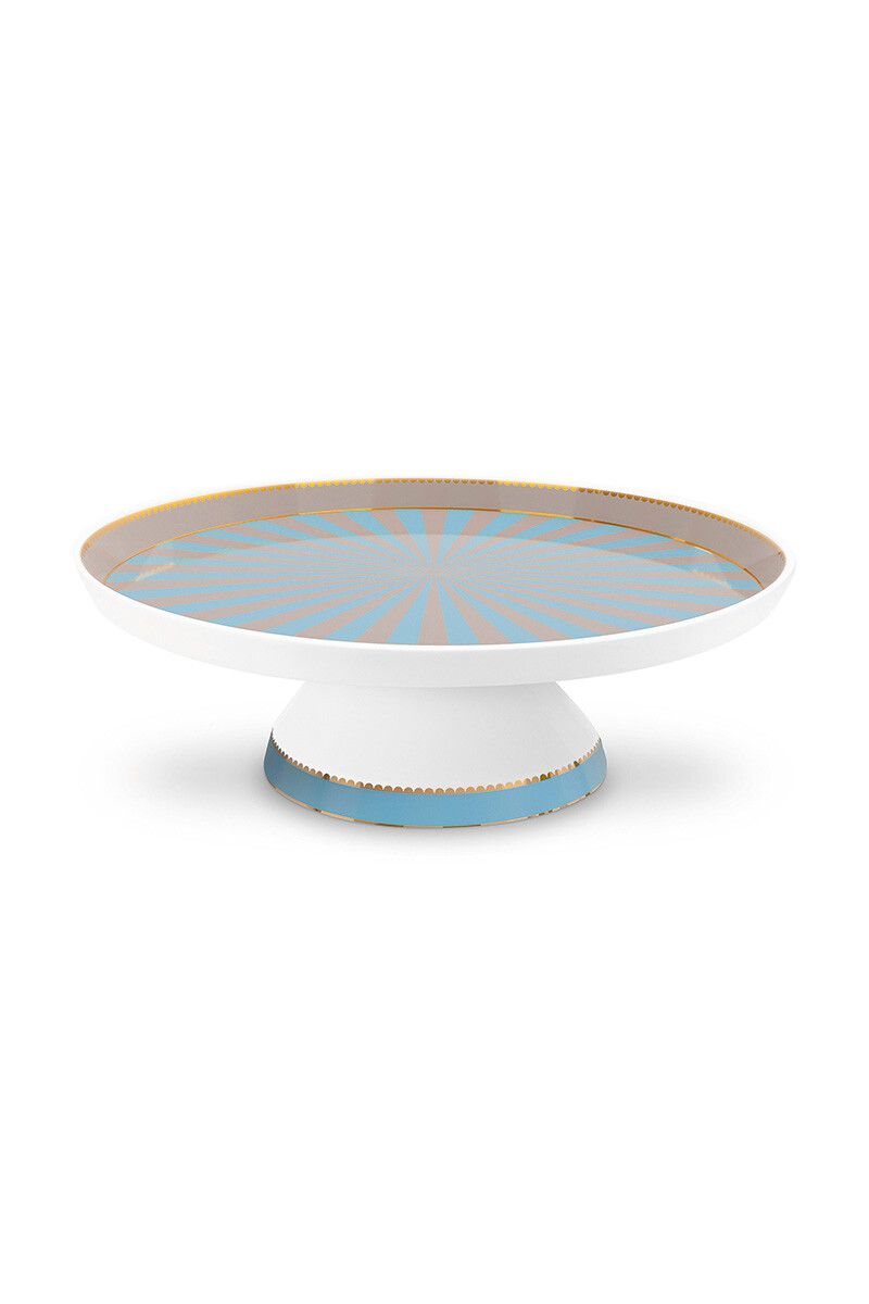 Love Birds Cake Tray Small Blue/Khaki