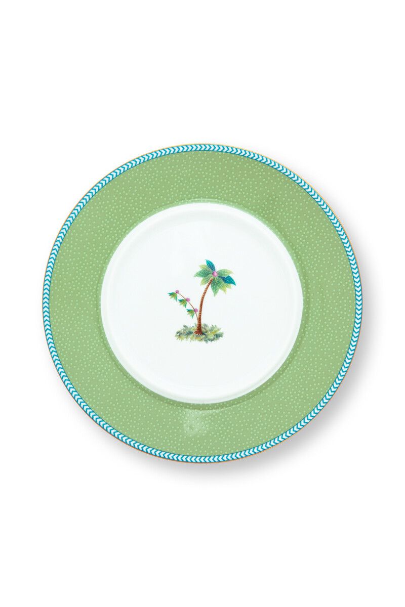 Jolie Butter Dish Round Green
