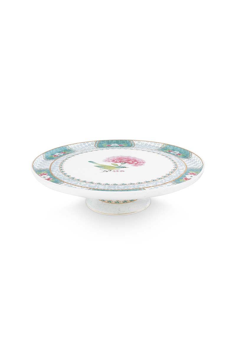 Blushing Birds Cake Tray Small White 21cm