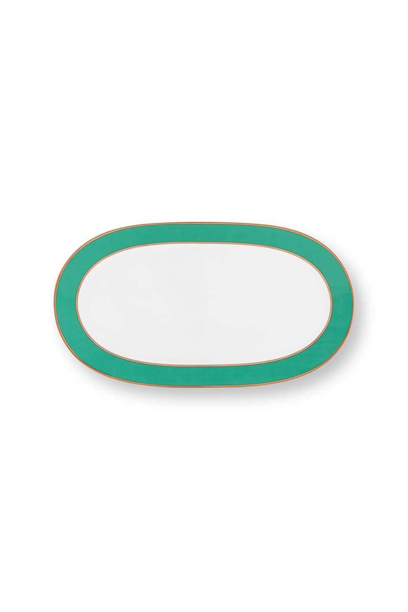 Pip Chique Cake Tray Oval Green