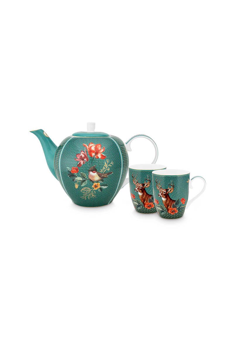 Winter Wonderland Tea Set/3 Green