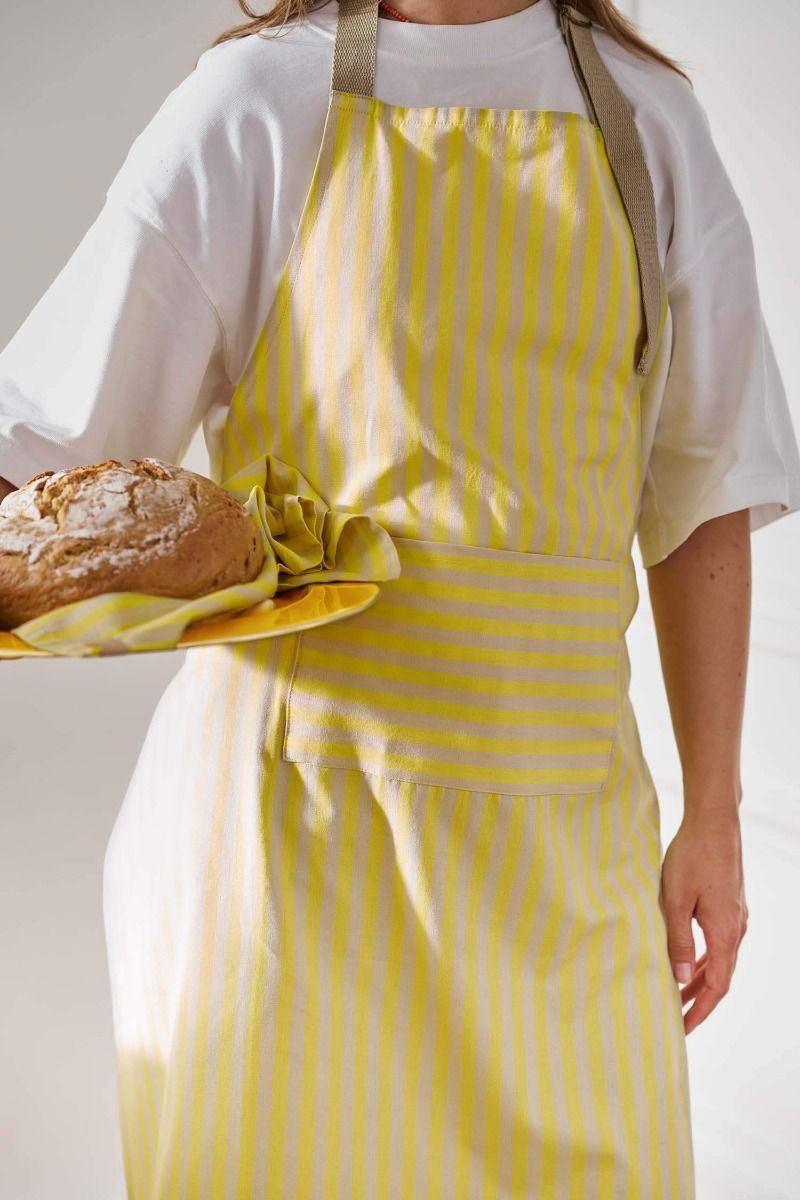 Stripes Apron Yellow