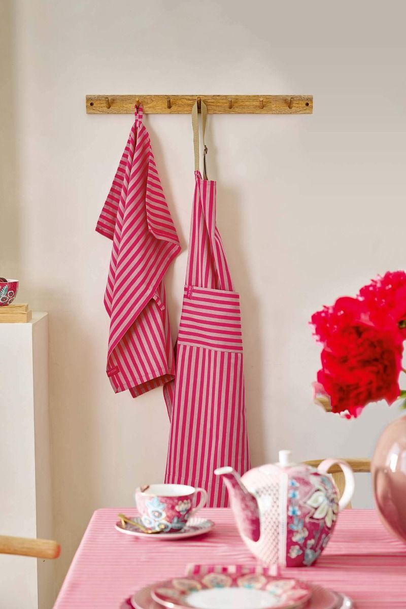 Stripes Set/2 Tea Towels Pink