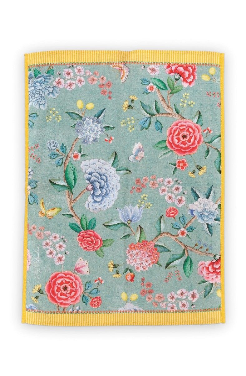Blushing Birds Geschirrtuch Allover-Print