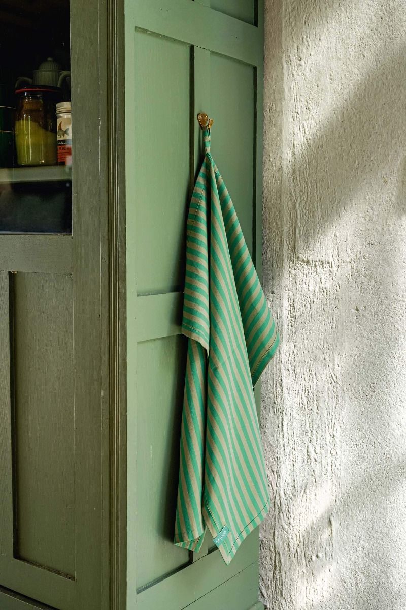 Lot de 2 Torchons Stripes Vert