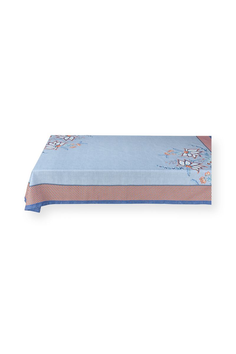 Flower Festival Tablecloth Blue