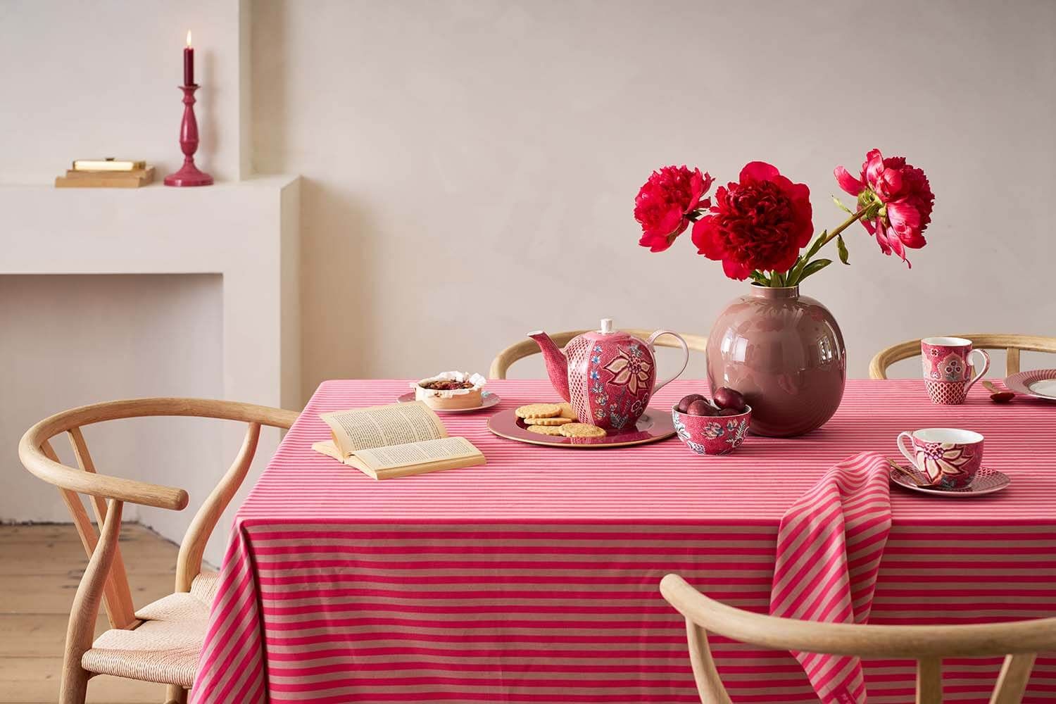Stripes Tablecloth Pink