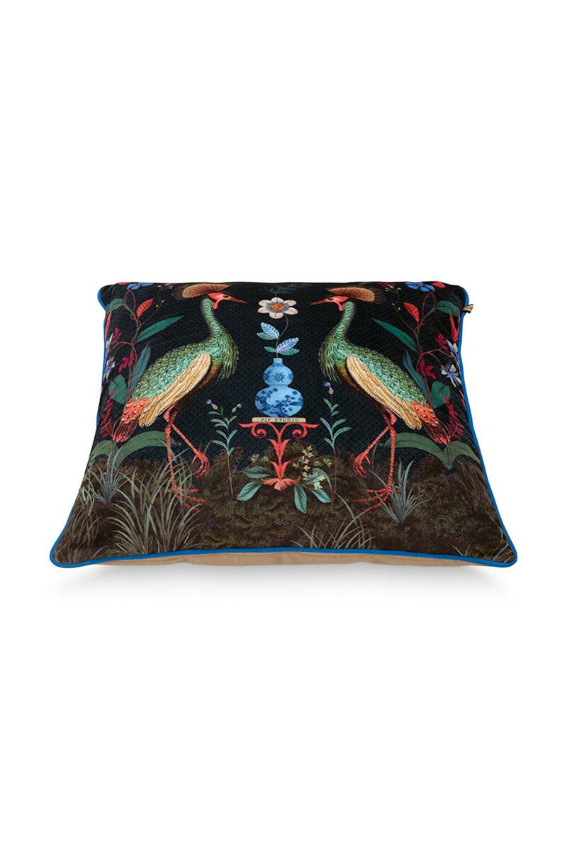 Zierkissen Flirting Birds Dunkelblau