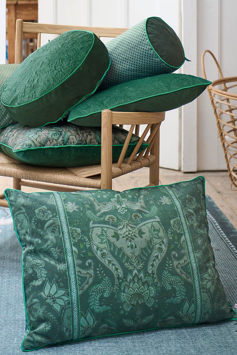 Cushion Kyoto Festival Dark Green