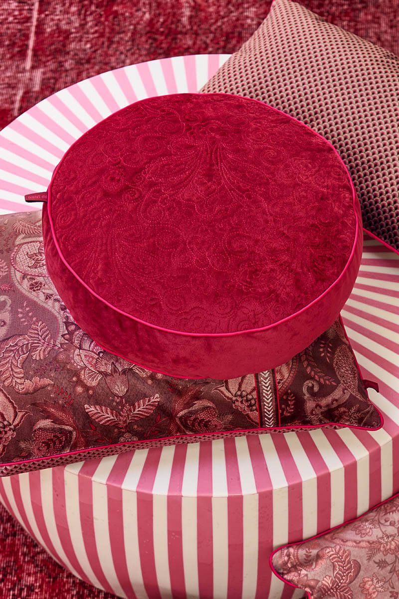 Sierkussen Rond Quiltey Days Roze