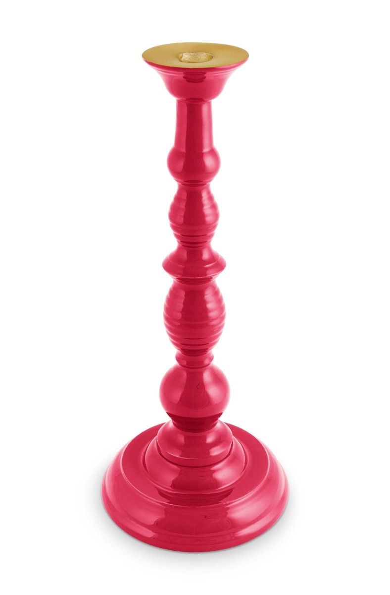 Blushing Birds Metal Candle Holder Pink 34 cm