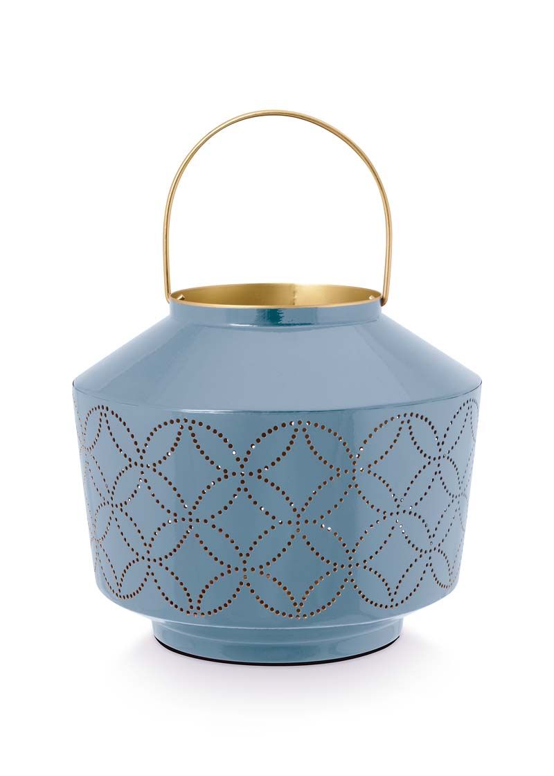 Laterne Emailliert Hellblau 22 Cm