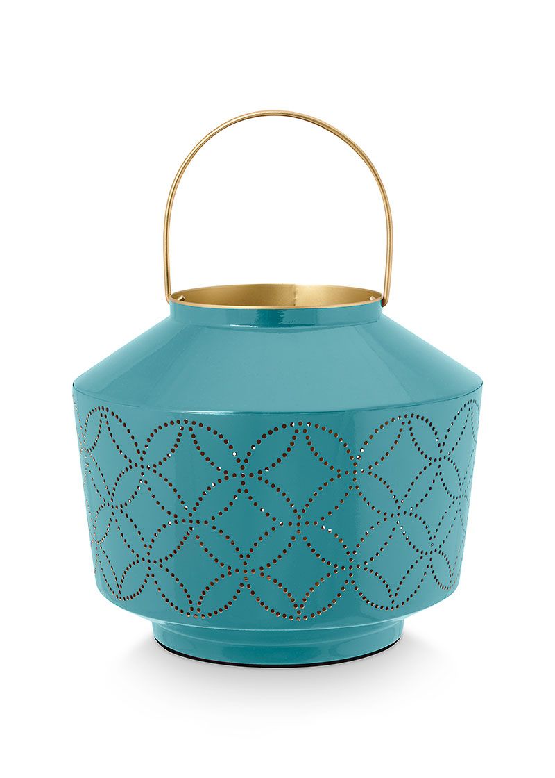 Lantaarn Geëmailleerd Groen 22 Cm