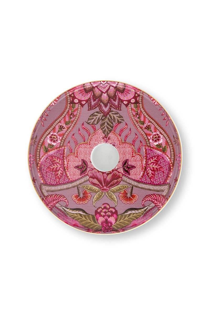 Kyoto Festival Kerze Schale Rosa 14cm