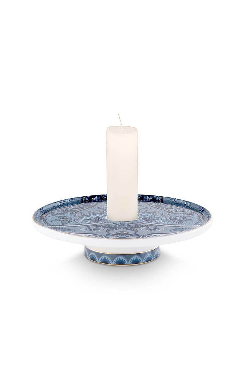 Kyoto Festival Candle Tray Blue 14cm