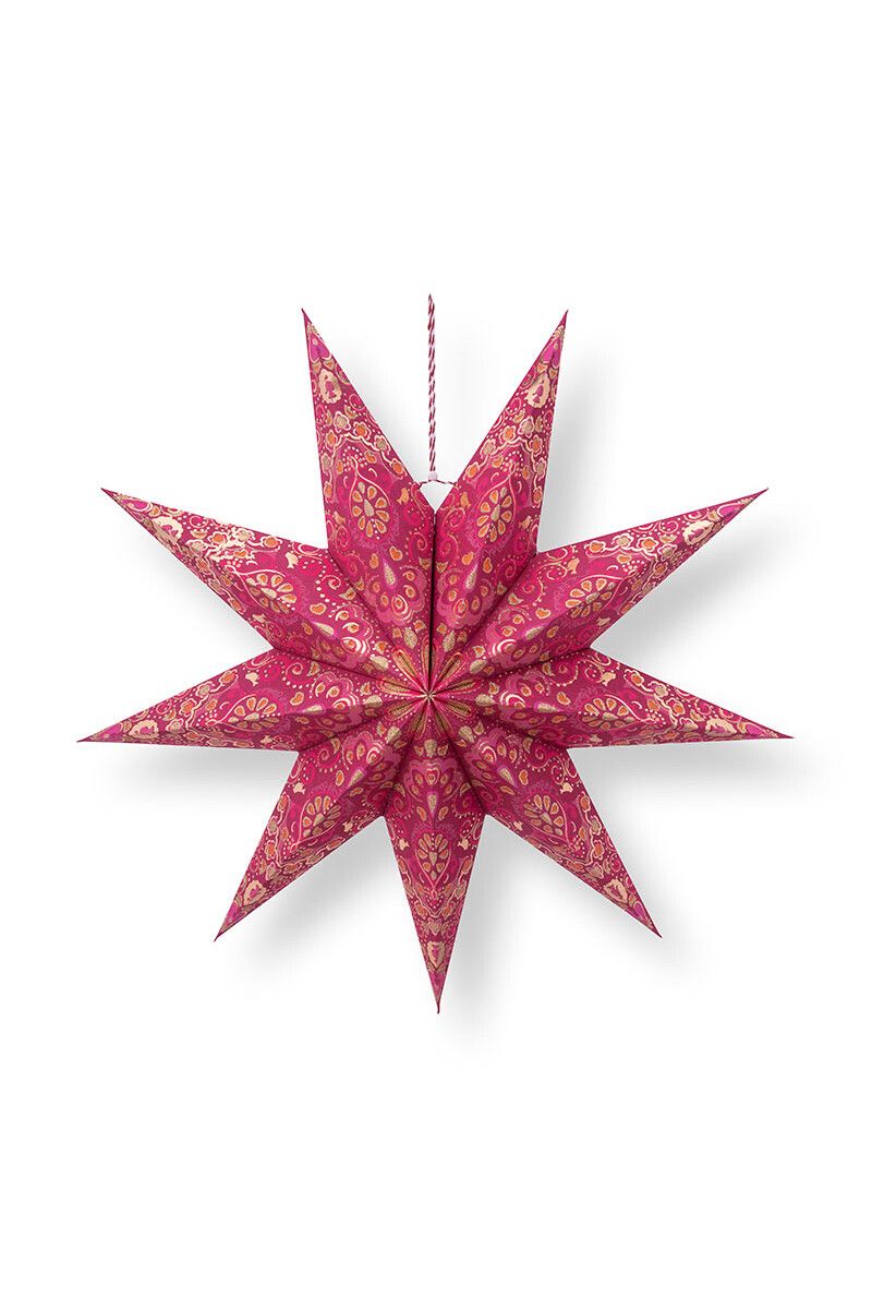 Christmas Star Paper Overall Print Overall Print Red 60cm