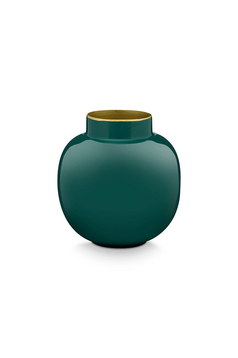 Round Mini Vase Dark Green 10 cm