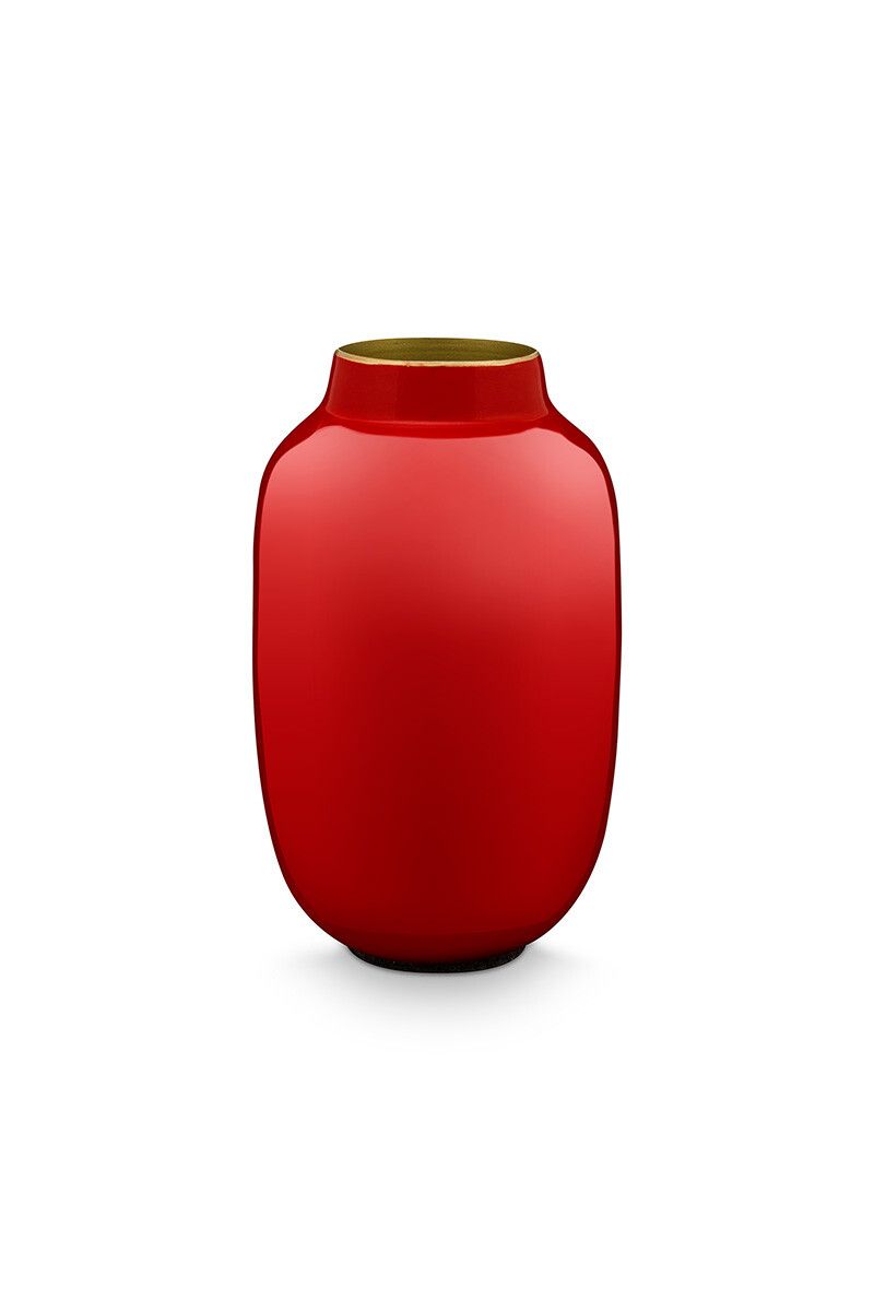 Ovale Mini-Vase Rot 14 cm