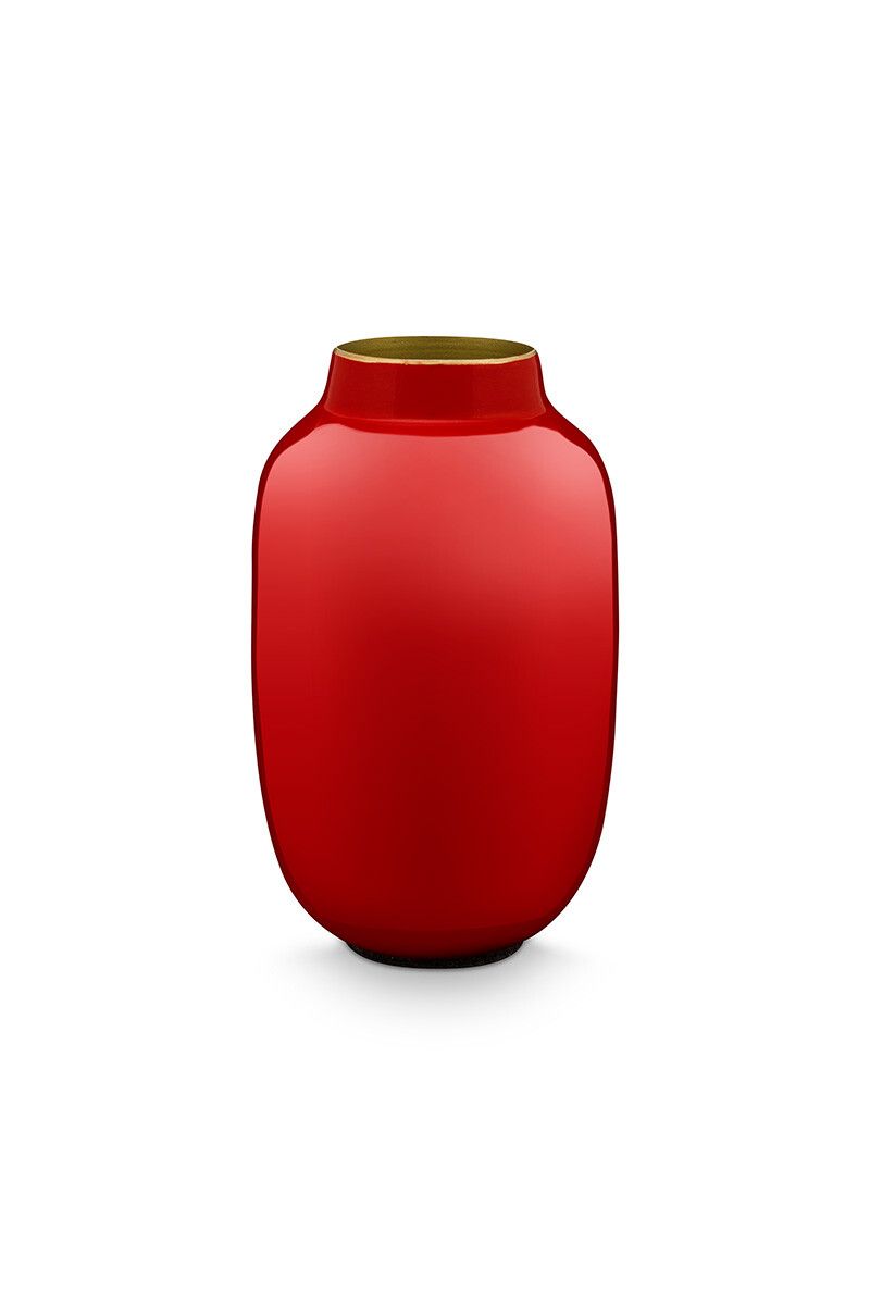 Ovale Mini Vase Rot 14 cm