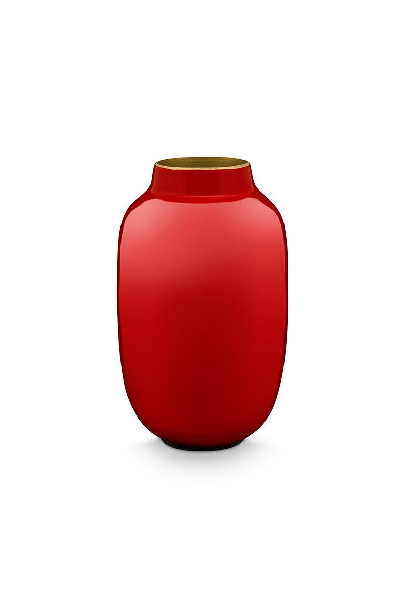 Ovale Mini Vase Rot 14 cm