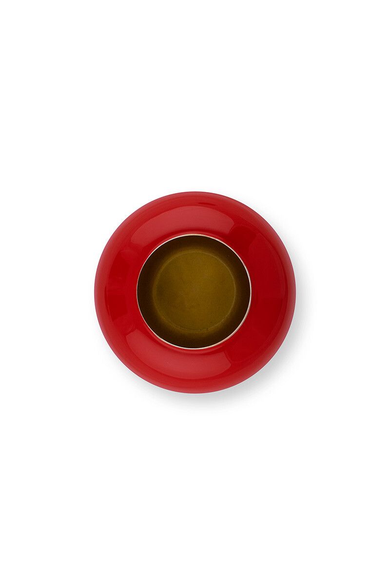 Ovale Mini Vaas Red 14 cm