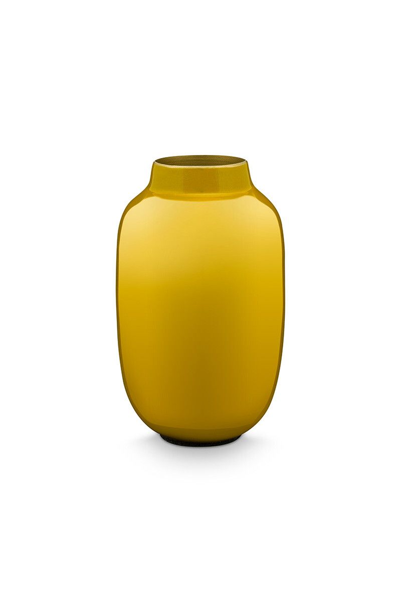 Oval Mini Vase Yellow 14 cm
