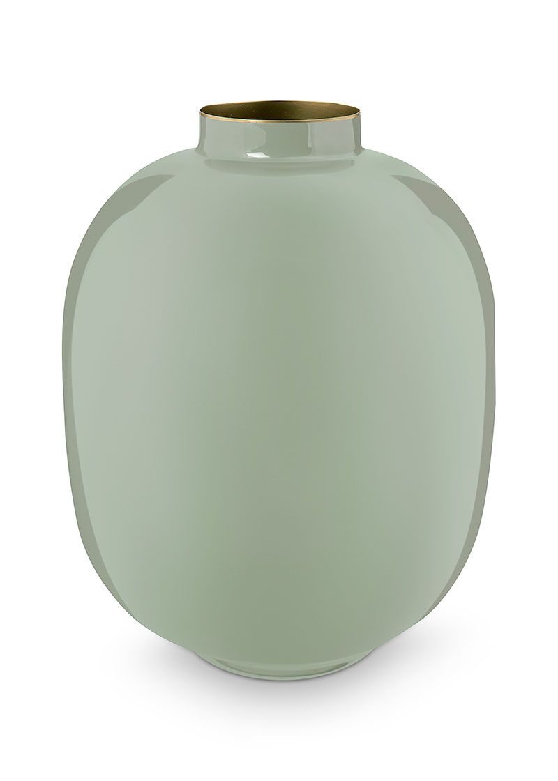 Metall Vase Grün 32 Cm