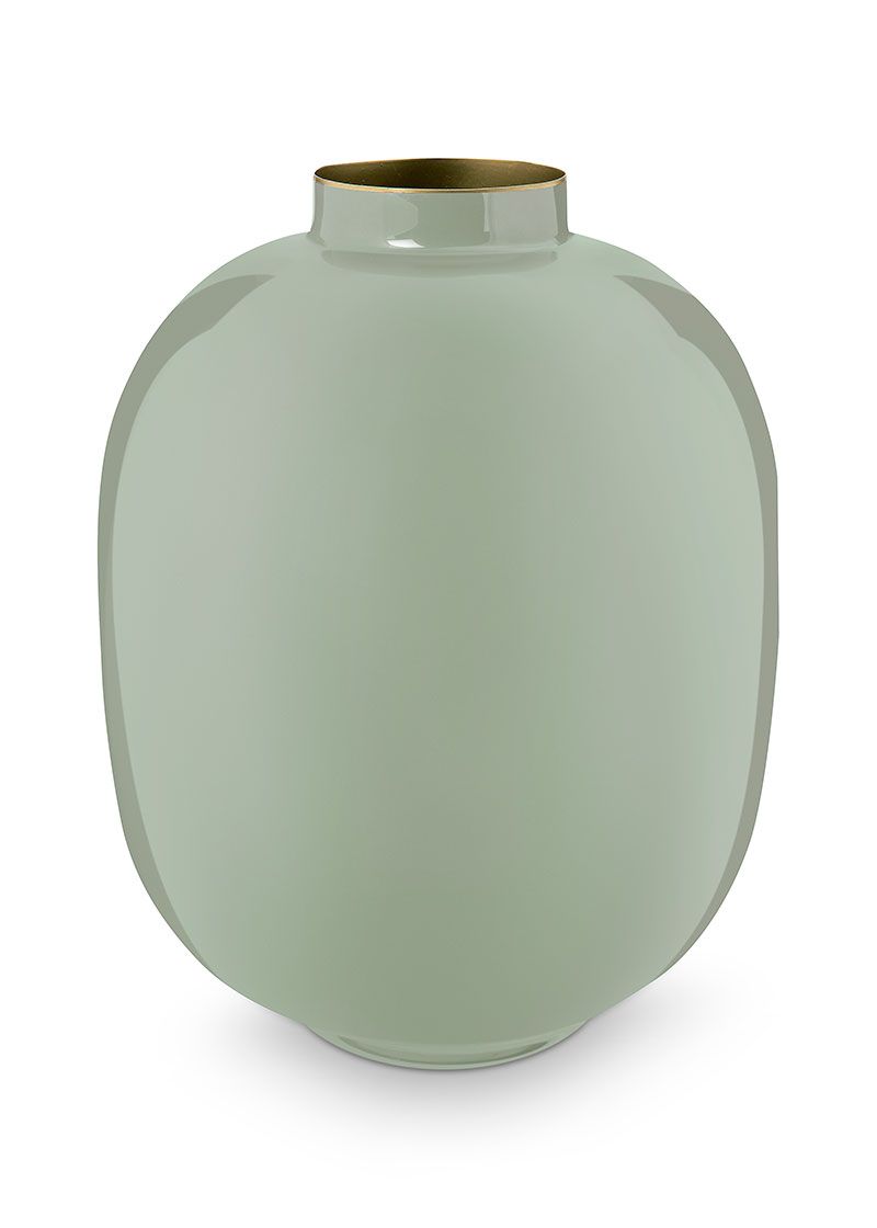 Vase en Métal en Coloris Vert 32 cm