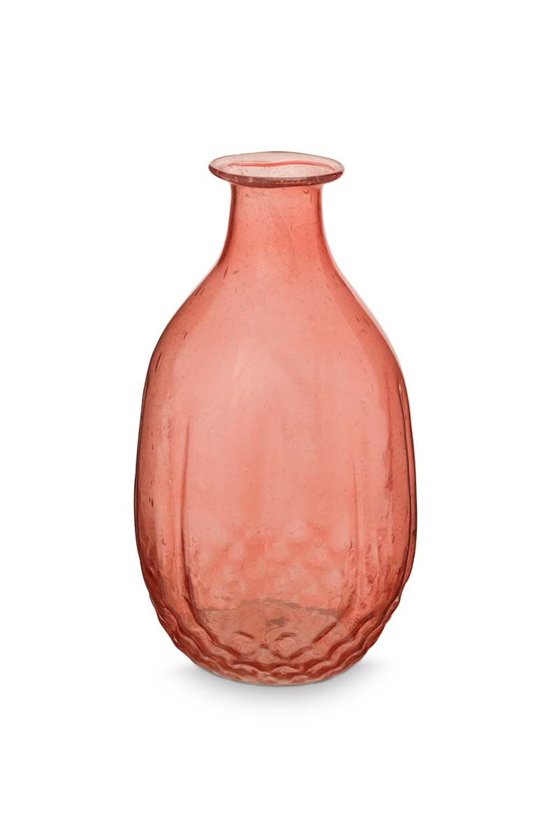 Set/3 Vases Glass Pink M