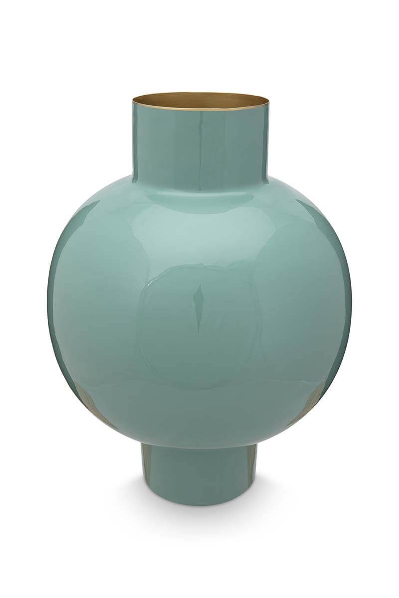 Vase en Métal en Coloris Vert Clair 42 cm