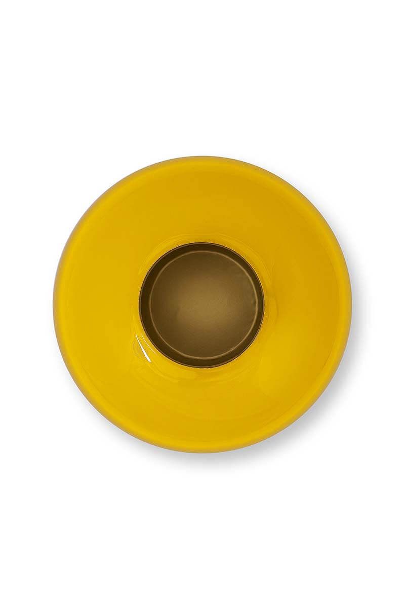 Metal Vase Yellow 32cm