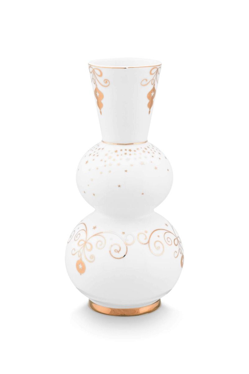 Royal Winter White Vase Round 15cm