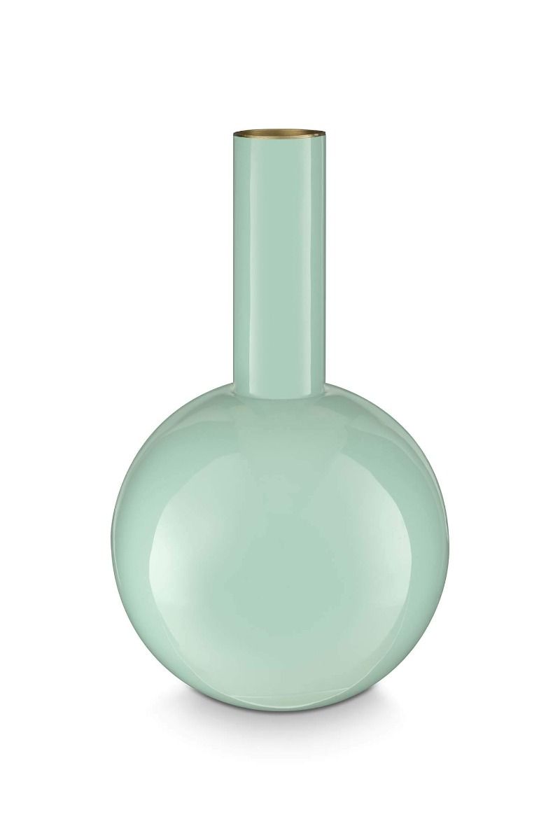 Metall Vase Mittel Blau 33cm
